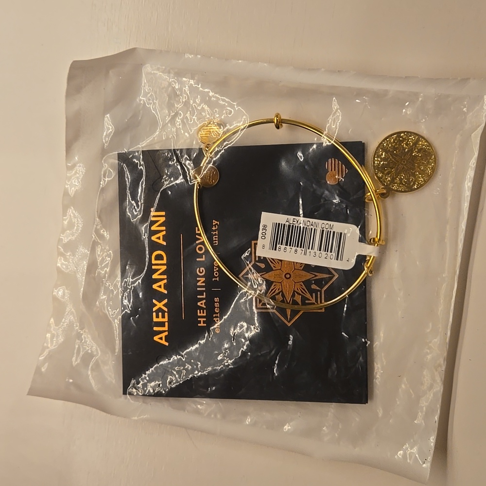 Alex And Ani Healing Love Gold Bangle